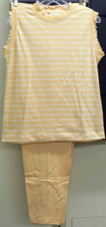 Top & Pant Set Buttercup Yellow Size Medium by Aileen