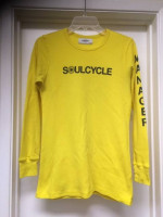 SOUL CYCLE Bright Yellow Thermal Long Sleeve Top MANAGER Sz Small
