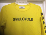SOUL CYCLE Bright Yellow Thermal Long Sleeve Top MANAGER Sz Small