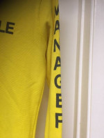 SOUL CYCLE Bright Yellow Thermal Long Sleeve Top MANAGER Sz Small