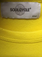 SOUL CYCLE Bright Yellow Thermal Long Sleeve Top MANAGER Sz Small