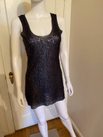 NAVY SEQUIN TOP Size Small