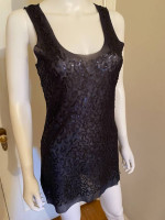 NAVY SEQUIN TOP Size Small