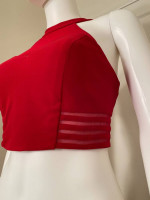 RED SHORT CROP TOP Size 3/4