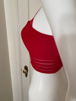 RED SHORT CROP TOP Size 3/4