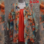 WOMENS 2PC SHEER FLORAL PLUS SIZE 22/24 TOP