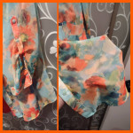 WOMENS 2PC SHEER FLORAL PLUS SIZE 22/24 TOP