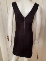 BLACK DRESS WITH BEADED TOP EMBELLISHMENTS Size 6