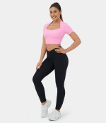 Barbie.. Halara Medium Cropped Yoga Sports Top