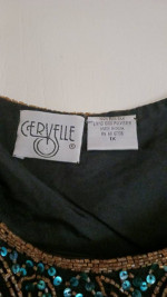 CERVELLE BLUE SEQUIN TOP