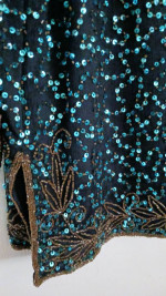 CERVELLE BLUE SEQUIN TOP