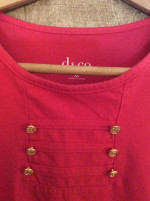 d&co red top size XL