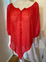 CHENAULT SALMON TIE TOP Size medium