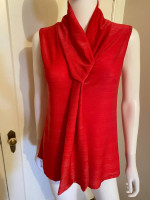 ORANGE TOP WITH SILVER THREADING Size Large