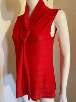 ORANGE TOP WITH SILVER THREADING Size Large