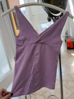 Theory Purple V Neck Top