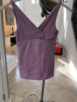 Theory Purple V Neck Top
