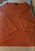 100% silk top by Eileen Fisher Size 1x pumpkin orange color