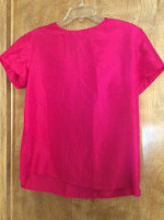 Pink silk top size large