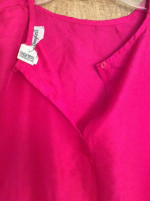 Pink silk top size large