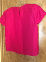 Pink silk top size large
