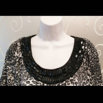 WOMENS LEOPARD TOP SIZE L