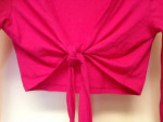 OLD NAVY PINK LONG SLEEVE CROP TOP w TIE Sz XS S Never worn