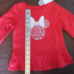 Disney’s Jumping Bean Minnie Mouse Baby Soft Fleece Holiday Top, 24 mo