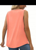Plus Size Pleated Casual Tank Top New