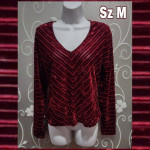 WOMENS SEXY SHEER BURGUNDY TOP SIZE M