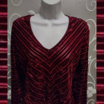 WOMENS SEXY SHEER BURGUNDY TOP SIZE M