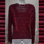 WOMENS SEXY SHEER BURGUNDY TOP SIZE M