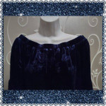 WOMENS BEAUTIFUL CRUSHED VELVET OFF SHOULDER TOP SIZE M