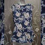 WOMENS CHARMING FLORAL PEPLUM TOP SIZE M