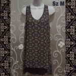WOMENS GEOMETRIC HI LO TANK TOP SIZE M