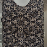 WOMENS GEOMETRIC HI LO TANK TOP SIZE M
