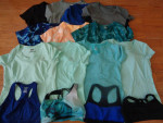 Women's summer/workout top + sports bra--size small