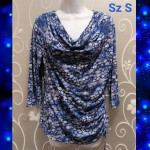 WOMENS LOVELY MULTI TONE BLUE TOP SIZE S
