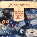WOMENS LOVELY MULTI TONE BLUE TOP SIZE S