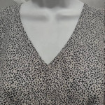 WOMENS SPECKLED PEPLUM TOP SIZE S