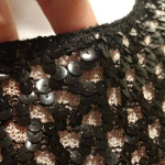 VINTAGE WOMENS BLACK SEQUIN SLEEVELESS FORMAL TOP SIZE S