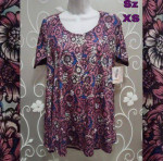 NEW WOMENS FLORAL TUNIC TOP SIZE XS