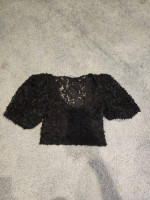 Like New Zara Puff Sleeve Crop Top Size XS