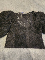 Like New Zara Puff Sleeve Crop Top Size XS