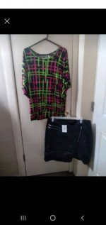 Plus outfit skirt and pretty top