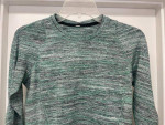 LULULEMON GREEN BLACK SPACE DYE LONG SLEEVE TOP Sz 6