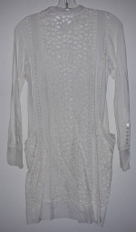White cotton dress top and slip