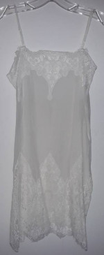White cotton dress top and slip