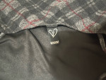 Black plaid crop top