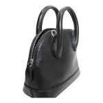 Balenciaga Black Ville Top Handle XXS Orange Logo Bag